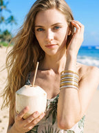 Alphatool Glitter Jelly Gold Bangles Bracelets for Women
