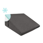 Bedluxe Wedge Pillow, 10 inch Bed Wedge Pillow, Elevated Body Pillow for Back Support, Acid Reflux, Leg, Neck Pain, Snoring, Triangle Pillow Wedge - Cooling Memory Foam Top, Dark Grey