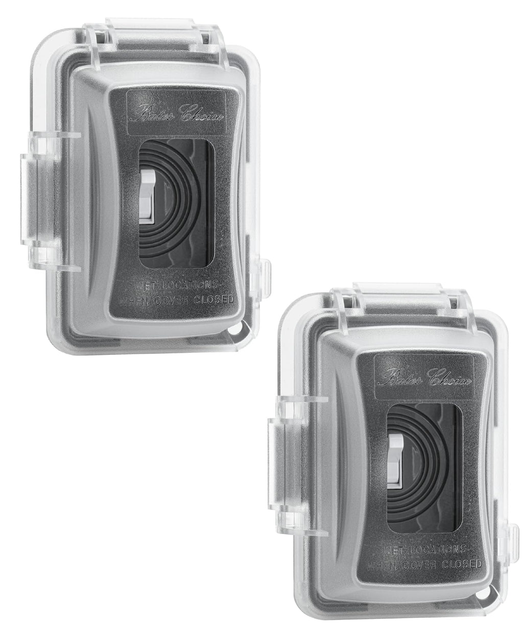 Bates Choice Weatherproof Electrical Outlet Cover, 2 Pack, 1-Gang, Outdoor Outlet Cover, Weatherproof, Outlet Cover Box
