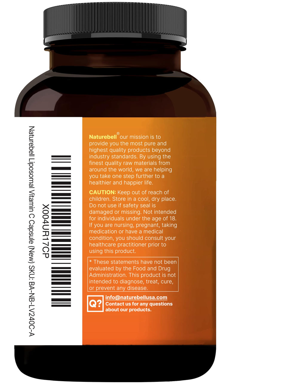 NatureBell Liposomal Vitamin C 2,000mg Per Serving, 240 Capsules | High Absorption Fat-Soluble Vitamins – Max Strength Antioxidant* Supplement – Non-GMO, Gluten Free