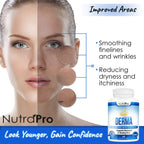 Dermal Repair Complex for Hydrated, Glowing Skin –Anti Aging Supplement with Phytoceramides & Alpha Lipoic Acid. Fast Results Hydration Pills Enhances Smoothness & Reduces Wrinkles. 60 Liquid Capsules