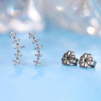 Limerencia Hypoallergenic Titanium Stud Earrings with Sparkling CZ, Silver