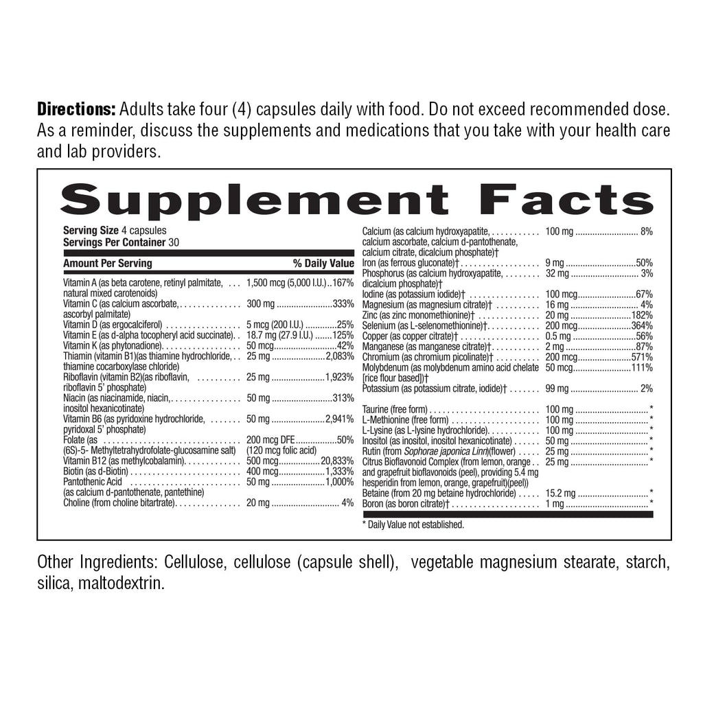 Country Life Max for Vegans - 120 Vegan Capsules - Daily Multivitamins - Immune Support Supplement - Contains Vitamin B12, Iron, Amino Acids, Coenzyme B Vitamins - Gluten-Free