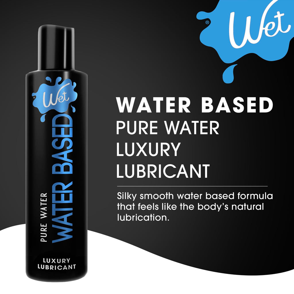 Wet Silver Water-Based Lubricant | Long-Lasting, Original Premium Formula | Vegan, pH-Balanced, Hypoallergenic, Paraben-Free, Non-staining | Lube for Men, Women & Couples, 4.2 fl oz