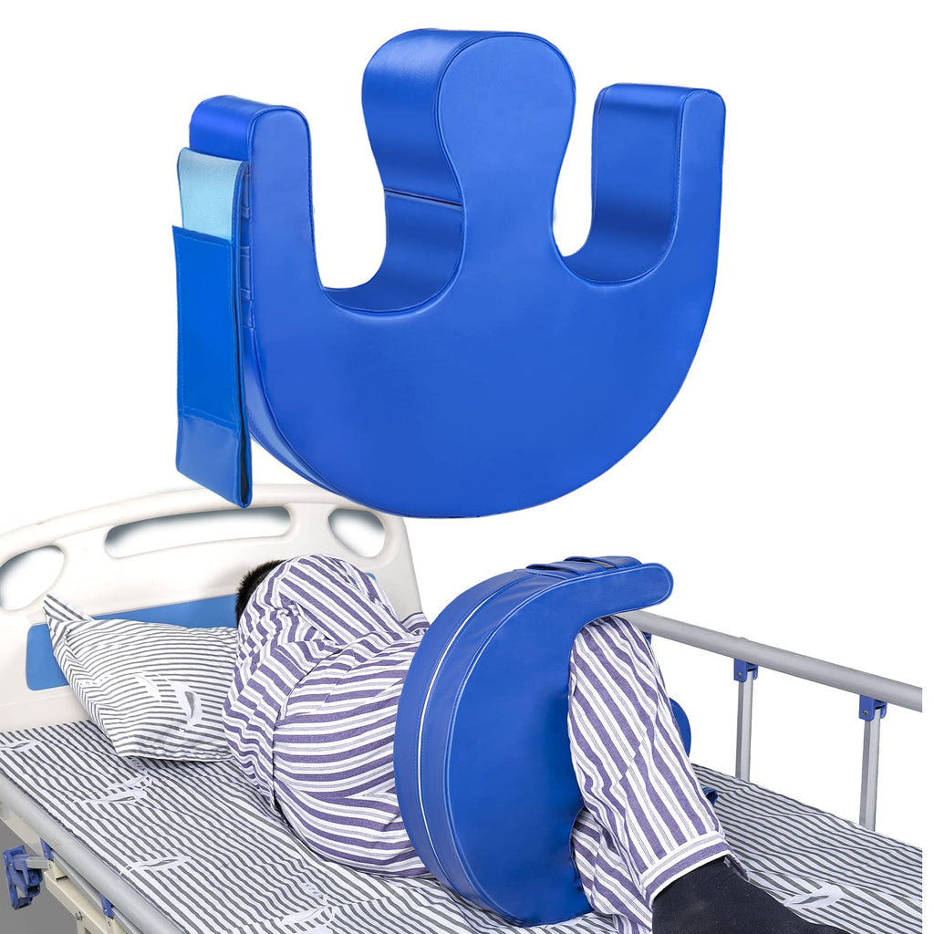 Duzzy Patient Turning Device, Turnover Device, Waterproof Detachable PU Leather Turning Pillow, Lift Assist Nursing Help The for Bedridden Elderly Patients Products (Blue)