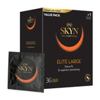 SKYN Elite Large Condoms – 36 Count – Ultra-Thin, Lubricated Latex-Free Condoms, Longer and Wider for a More Comfortable Fit