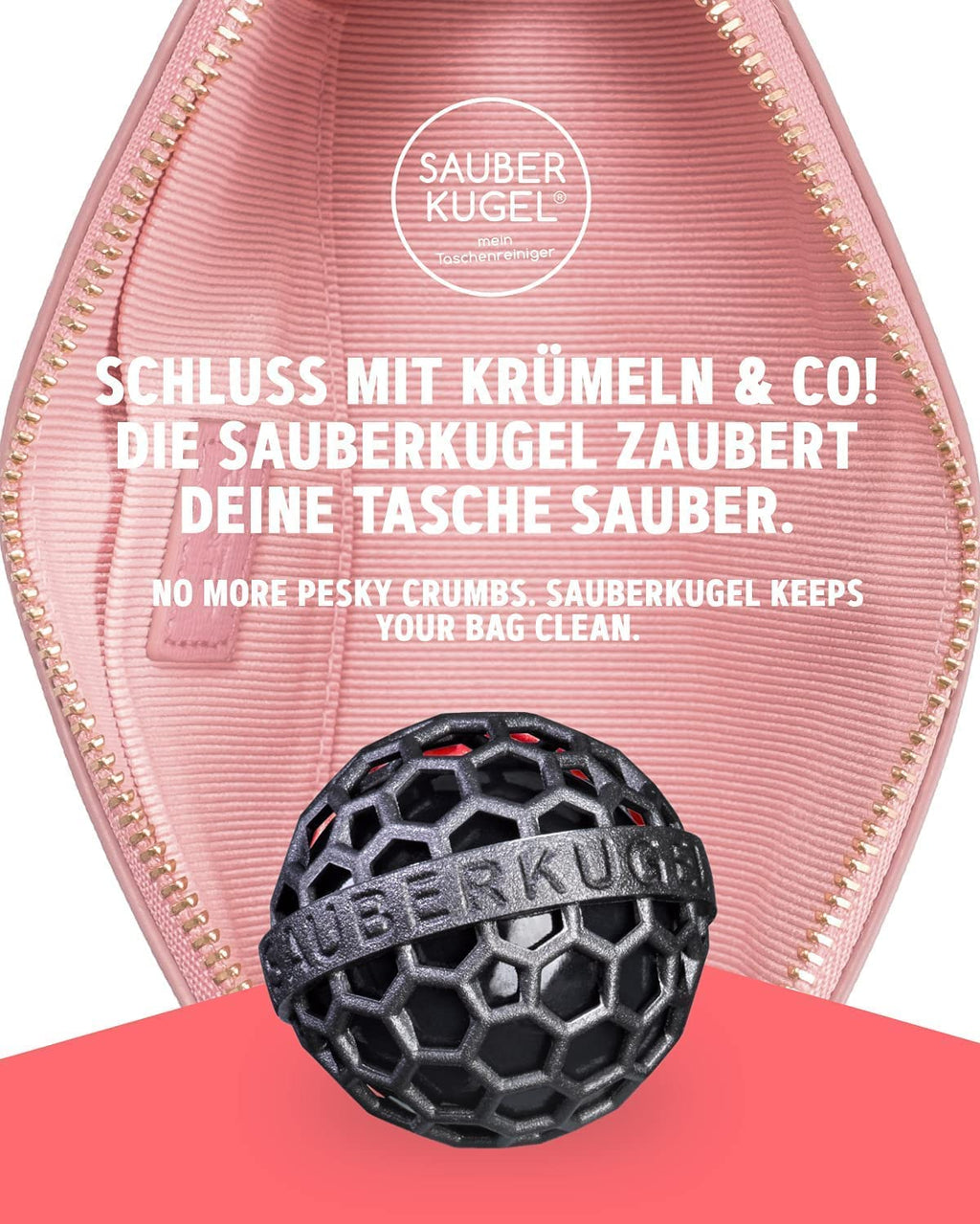Sauberkugel - The Clean Ball - The clever way of cleaning purses, bags, backpacks and school bags (Springfield Collection)