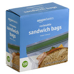 Amazon Basics Resealable Double Zipper Sandwich Storage Bags for Food Storage, 300 Count (Previously Solimo) (Pack of 2)