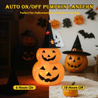 3FT Pumpkin Halloween Decorations Outdoor, 8 Modes Battery Operated Pumpkin Decorations, Collapsible Jack-o-Lantern Halloween Lights for Home, Party, Yard, Porch Thanksgiving Fall Decorations