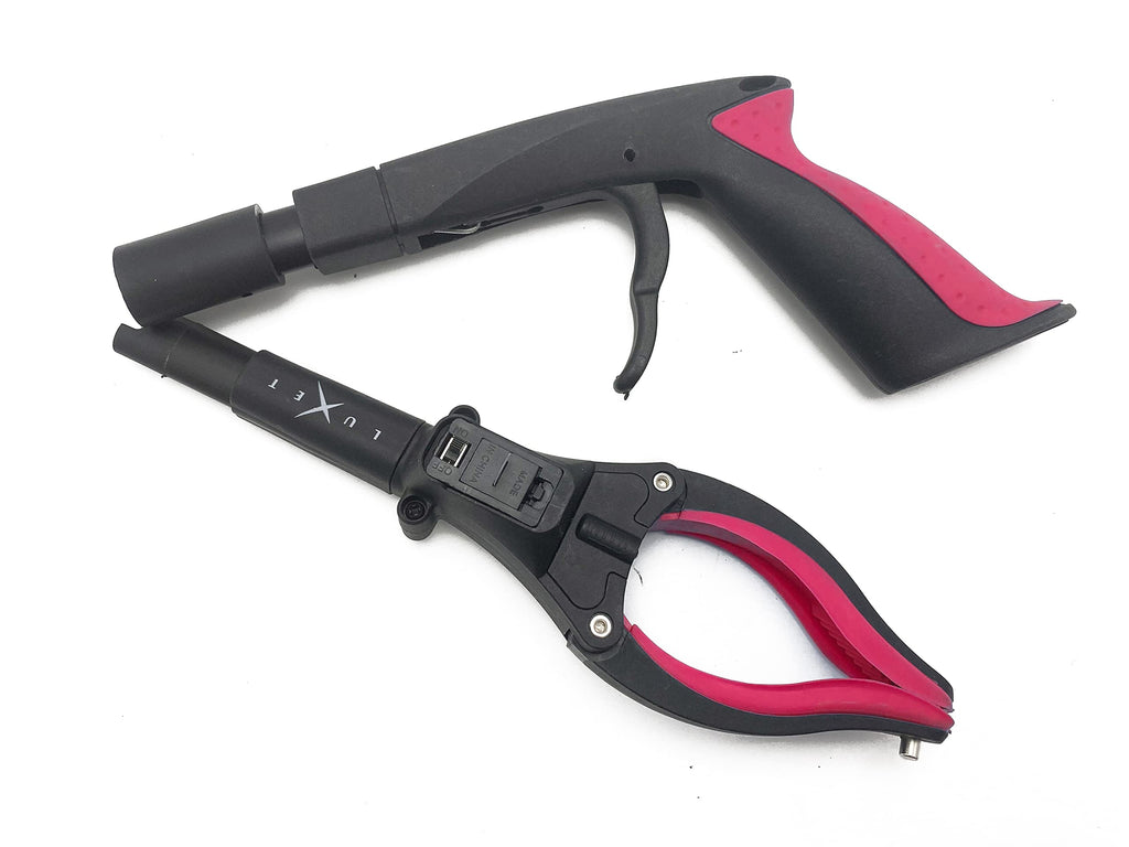 Grabber Reacher Tool 19" Aluminum Magnetic Claw with LED Light, Reacher Grabber Pickup Tool, Foldable Gripper Grabbers for Elderly Grab it Reaching Tool, Trash Grabbers Pickers, Red, by Luxet 2-Pack