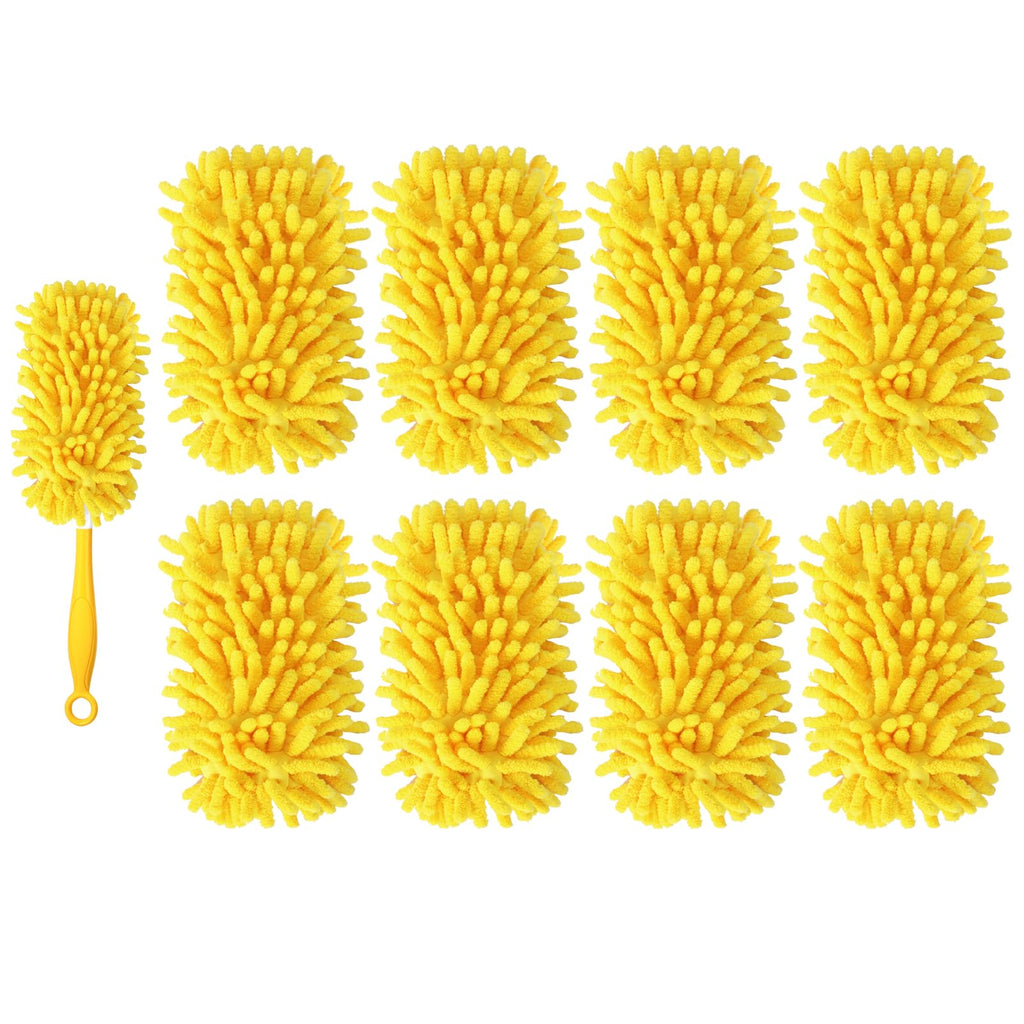 Yicotira 8 Pack Reusable Duster Refill Compatible with Swiffer Hand Duster - 360 Heavy Duty Dusters Refills - Microfiber Ceiling Fan Duster for Swiffer Dusters Extended Handle (Handle is Not Included)