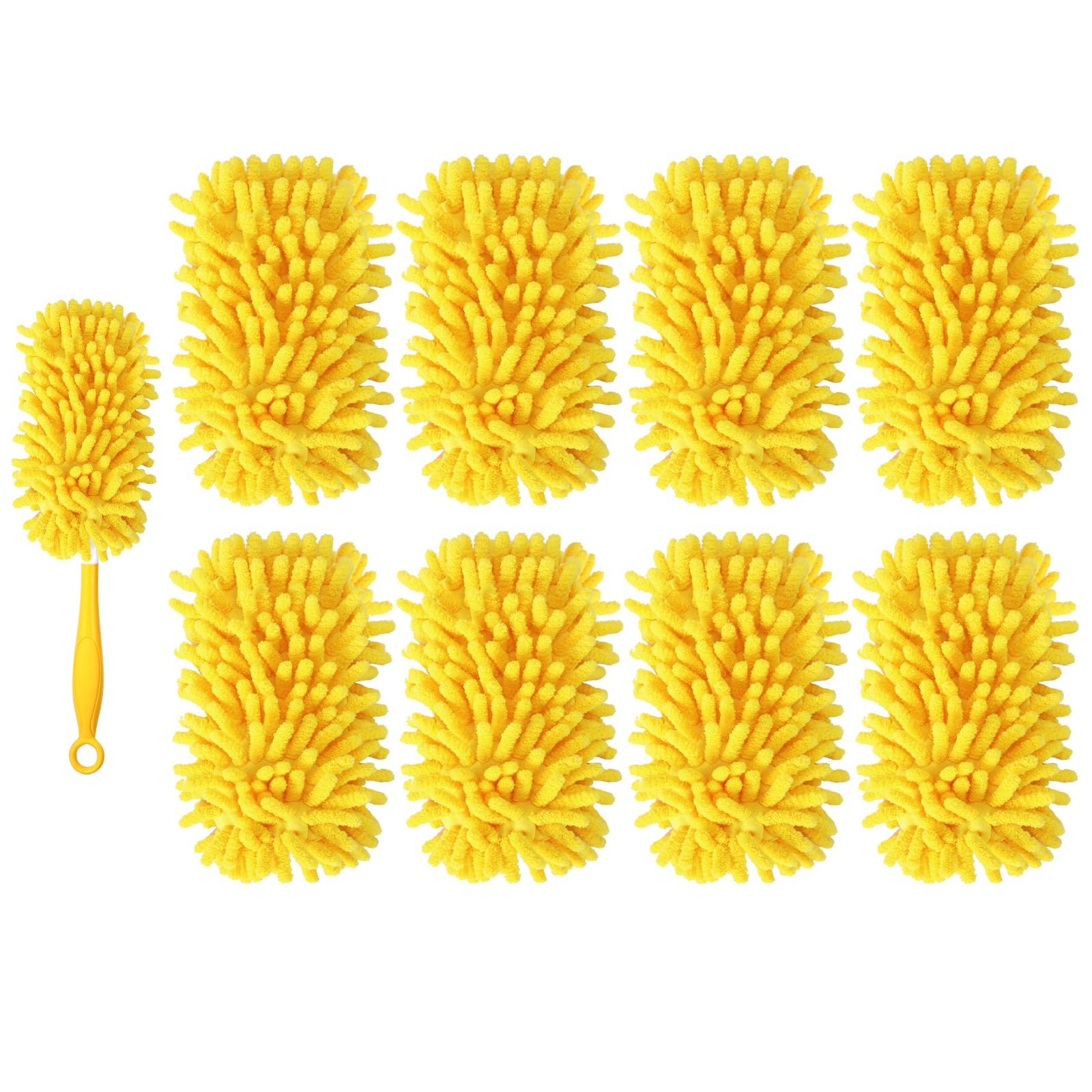 Yicotira 8 Pack Reusable Duster Refill Compatible with Swiffer Hand Duster - 360 Heavy Duty Dusters Refills - Microfiber Ceiling Fan Duster for Swiffer Dusters Extended Handle (Handle is Not Included)