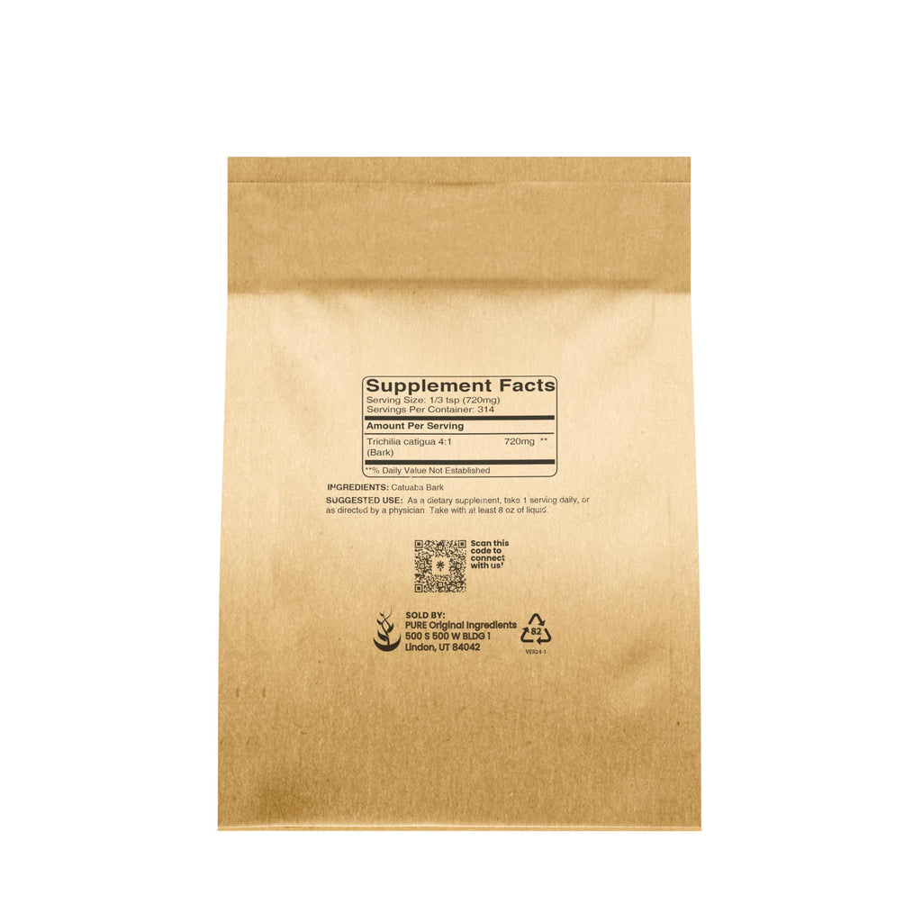 PURE ORIGINAL INGREDIENTS Catuaba Bark, 4:1 Extract, Fine Powder, Dietary Supplement (8 Ounce)