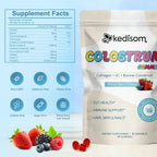 KEDISOM Colostrum Gummies, Grass Fed Colostrum Supplement, 90 Bovine Colostrum Gummies, 45 Servings, Mixed Berry, Sugar-Free