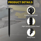 Wood Screws 2 Inch, 50 PCS FIXLINK Premium Truss Head Phillips Silver Wood Screws, Self Tapping Zinc Plated Modified Fast Truss Head Wood Screw Used in Indoor Furniture, Woodworking (#8 x 2)