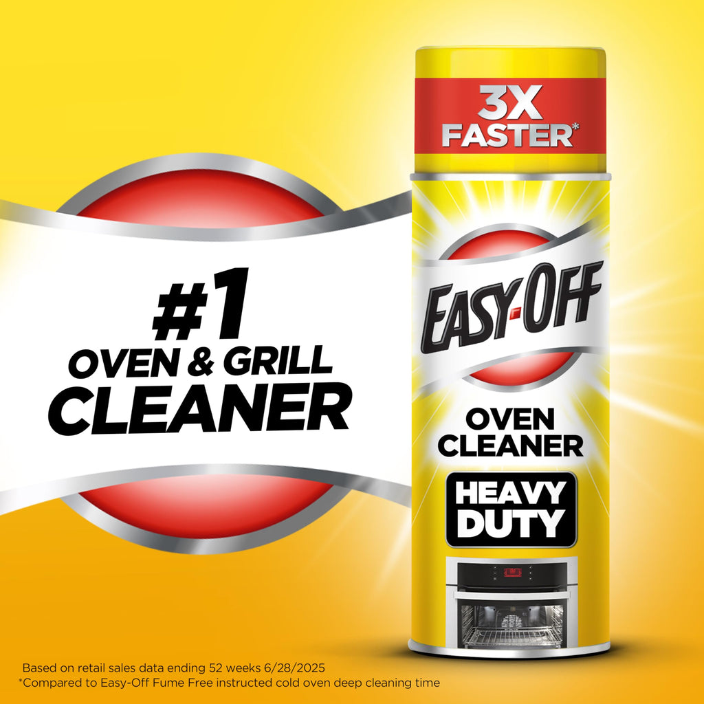 Easy-Off Heavy Duty Oven Cleaner Foam, Removes Grease & Burned-On Food, For Ovens, Grill Grates & More 14.5oz