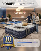 VOSSER Air Mattress Queen with Built-in Pump, Blow up Bed,18" Raised