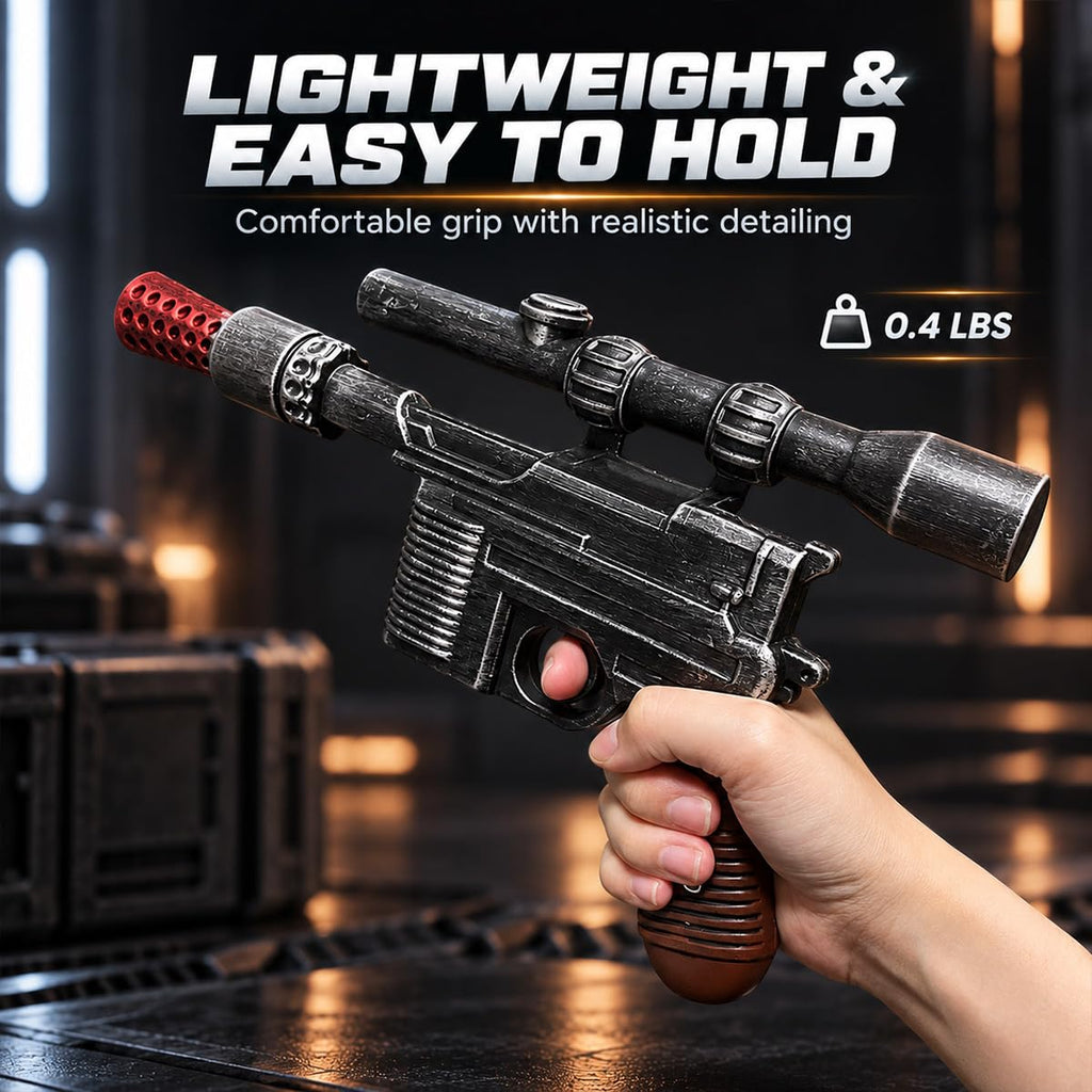 otaku gear 12" Foam Solo Sci-Fi Blaster Prop Replica – Cosplay Costume Accessory, Lightweight Collectible for Display, Halloween, or Conventions