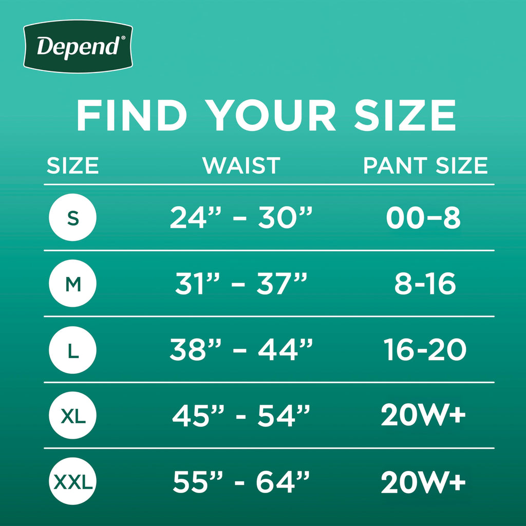 Depend Fresh Protection Adult Diapers, Incontinence & Postpartum Bladder Leak Underwear for Women, Disposable, Maximum, Large, Blush, 17 Count, Packaging May Vary