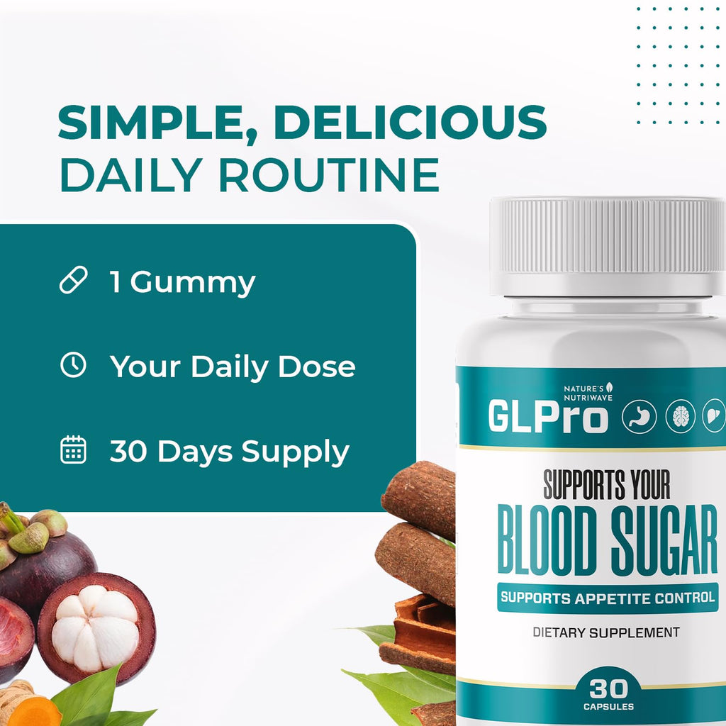 GLPro Capsules – Natural Supplement with Hawthorne, Garlic, Green Tea & Hibiscus – Non-GMO, Gluten-Free, Dairy-Free, Vegetarian, Made in USA – 30 Capsules, 1 Month Supply