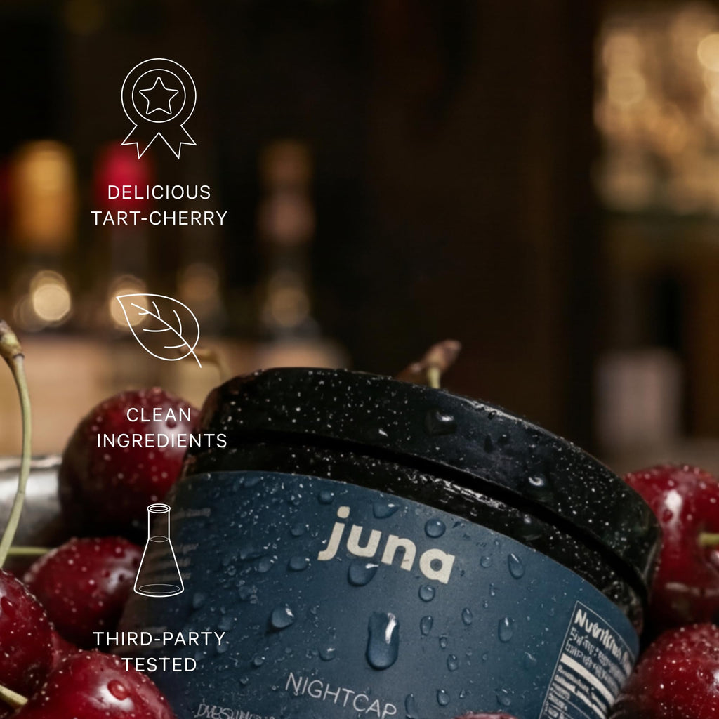 Juna Nightcap Sleep Gummies – Sugar-Free, All-Natural Sleep Aid with Low-Dose Melatonin, Tart Cherry, GABA, Magnesium, Chamomile & Passionflower – 30 Servings