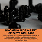 LIIZOUSUDA Black Oxide Coating Kit - Black Oxide Solution, Versatile Blackening Solution for Iron and Steel - Not Suitable for Stainless Steel Surfaces (1 Quart)