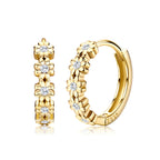 MILACOLATO Solid 925 Sterling Silver Daisy Hoop Earrings for Toddler Women