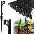 30 Pcs 12.8" Irrigation Drip Support Stakes 1/4 Inch Drip Irrigation Stakes for 1/4 Inch Drip Irrigation Tubing Hose Holder Drip Irrigation Support Stakes for Gardens Irrigation Supplies