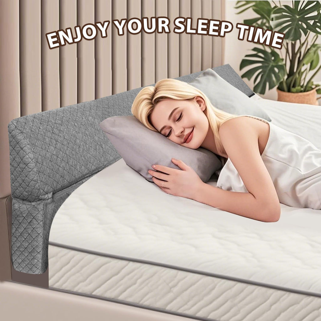 FOUXTEL 4 Modes Pillow Wedge for Headboard Gap, Foldable Bed Wedge Pillow, Bed Gap Filler King Size Fill The Gap (0-7"), Mattress Gap Filler Long Pillow Between Headboard and Mattress