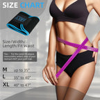 AMZBOSS Waist Trainer for Women Lower Belly Fat, Waist Sweat Band for Women, Belly Band Sweat Belt, Stomach Wrap, Faja Body Shaper (Blue, Large)