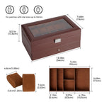 ProCase Watch Box, 12 Slot Watch Case for Men with Drawer, Espresso