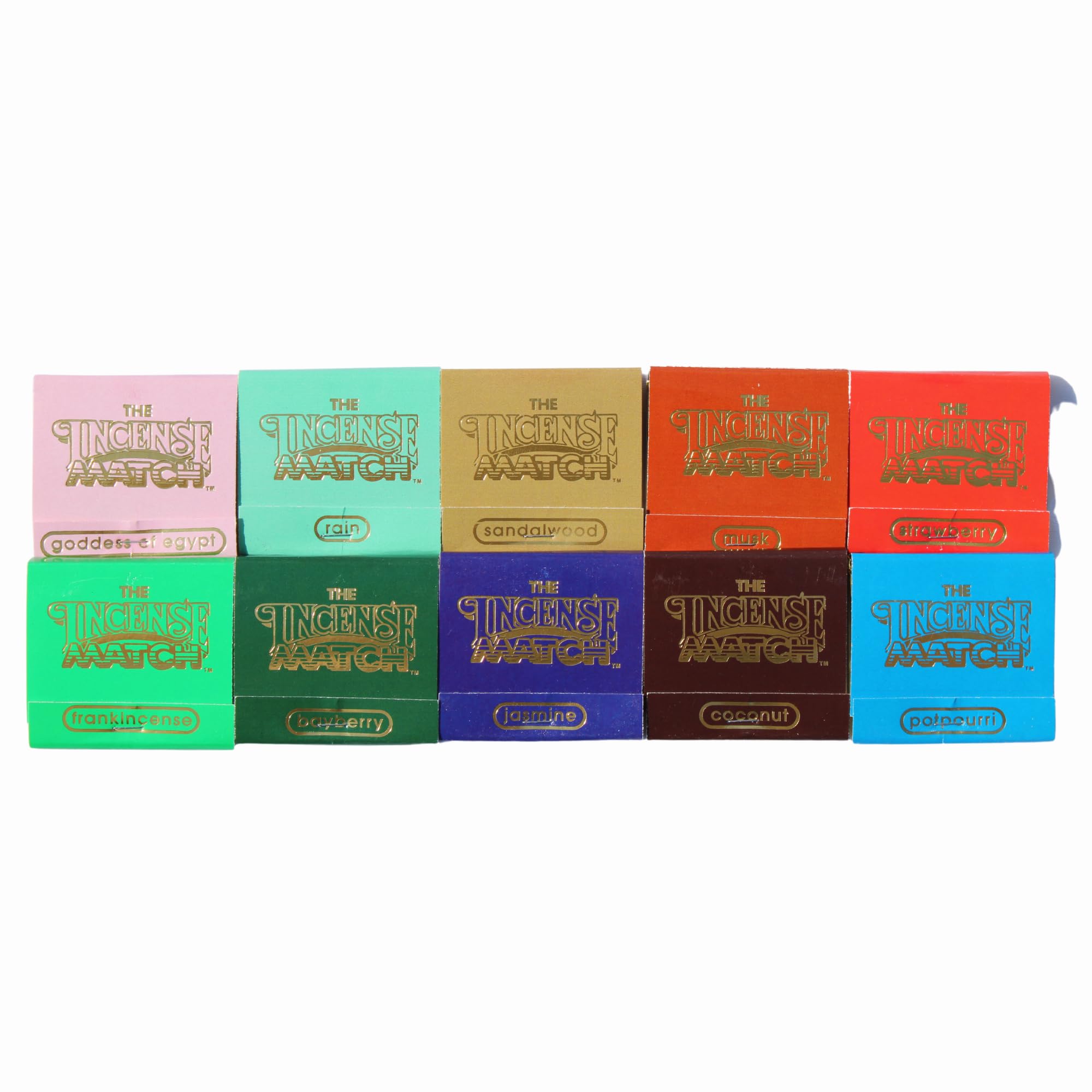 10 Pack Incense Matches: Variety Pack - Eliminates Bathroom Odors While A Adding Pleasant Aroma - 30 Light per Matchbook, 300 Lights per Purchase - Stocking Stuffer - Unique Gift Idea