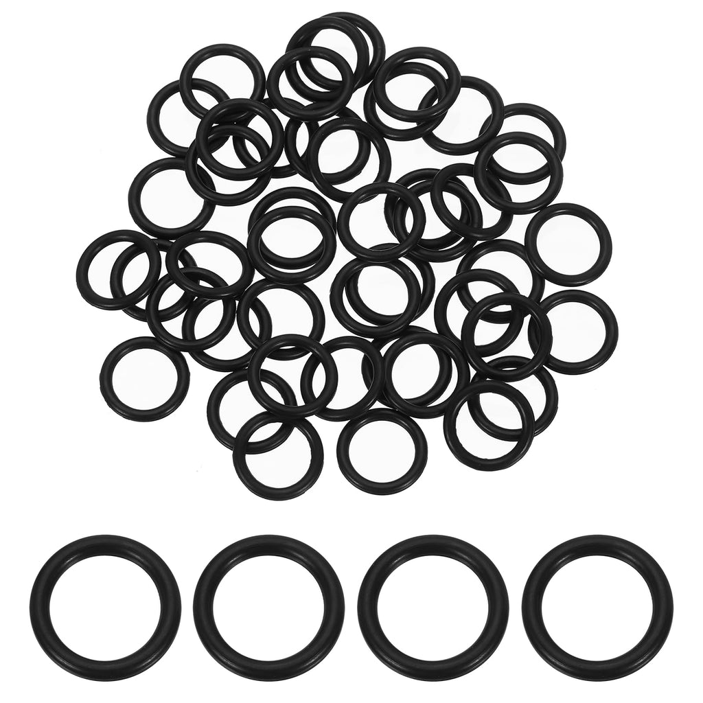 uxcell 200Pcs AS-012 O-Rings, Nitrile Rubber O-Rings 3/8" ID, 1/2" OD, 1/16" Width Round Sealing Gasket for Automotive Machine Plumbing Sealing Repair (70 Durometer, Black)
