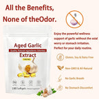 Louma NuvaPure Aged Garlic - 7500mg Odorless, Lumine Aged Garlic Extract, Non-GMO - 180 Softgels