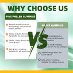 JXlspe Primal Source Pine Pollen Gummies-Herbal Extracts Combined with Gummy-Maximum Absorption - Men's Daily Energy & Recovery Supplement (1)