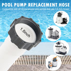 HOMNUTS Pool Hoses for Above Ground 1.5’’ Diameter 16" Long Accessory Swimming Pool Replacement Hose, 2 Pack Filter Pump Hose Compatible with Pump Models
