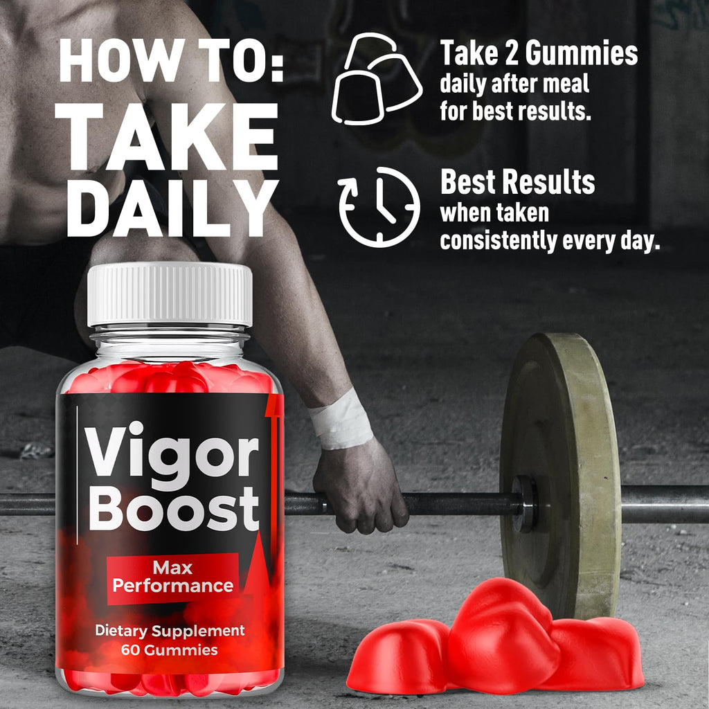 (5 Pack) Vigor Boost Gummies for Men, VigorBoost Male Support Gummys with Natural Ingredients, Advanced Vigor Boost Maximum Strength Premium Vitamin Gummy for Men's Health and Wellness (300 Gummies)