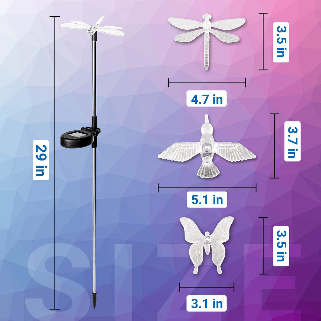 SOLPEX Solar Garden Lights Decor Butterfly Path Lights Outdoor Decorations