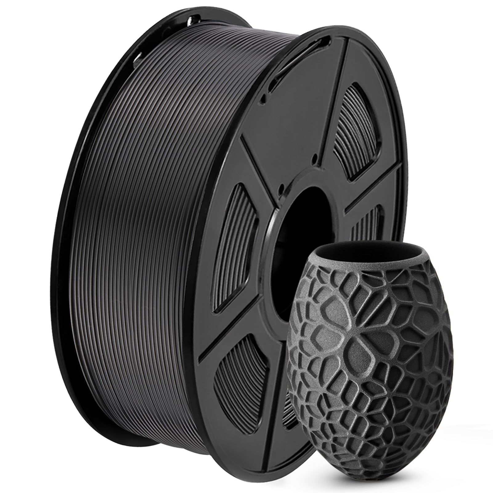 SUNLU PLA 3D Printer Filament, Black, 1KG