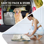 DIVON Air Mattress Full with Built in Pump,18’’Thicken Inflatable Mattress in 3 Mins,Foldable Blow Up Mattress,Portable Full Size Air Mattress for Camping,Travel&Floor,Air Bed for Adults,660lbs