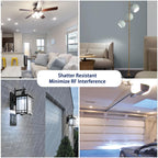 LOXYEE Garage Door Opener LED Light Bulb 4 Pack，15W Equivalent to 100W Garage Light Bulb,A19 5000K Daylight White E26 Base 120V Outdoor Light Bulbs,Minimize Interference,Dimmable