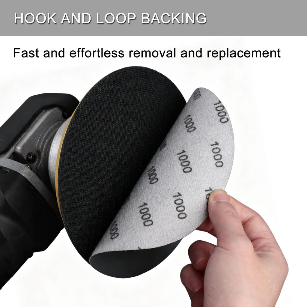 6 Inch 50 Pcs Wet Dry Sanding Discs Hook and Loop, 7000 Grit Sandpaper Automotive Wood Metal Polishing & Sanding, Silicon Carbide Sand Paper for Random Orbital Sander (Grit 7000)