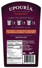 Upouria French Vanilla, Caramel & Hazelnut Flavored Syrup, 100% Vegan and Gluten-Free, 750ml bottles - Set of 3 - Pumps included