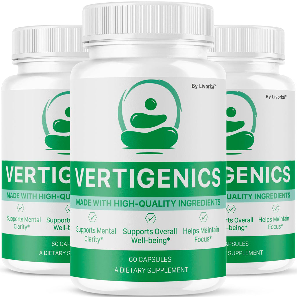 LIVORKA (3 Pack) Vertigenics Supplement Capsules, 180 Capsules for 3 Months