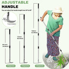 Envanptaz Crack Weeder, 63" L-Shaped Stainless Steel Crevice Weeding Tool