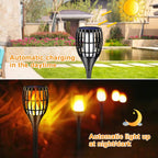 Ollivage Solar Lights Outdoor 43" Flickering Flame Solar Torch Lights