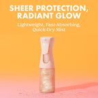 Kopari Rose Gold Sunglaze Sheer Body Mist Sunscreen SPF 42, Infused with Shimmering Body Oil, Hydrating Mist, Hydrates, Brightens, Makeup Friendly, Gives Skin a Glowy Finish, Lightweight,