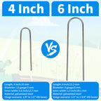 MySit 200 Pack 4 Inch Garden Stakes Galvanized Drip Irrigation Stakes