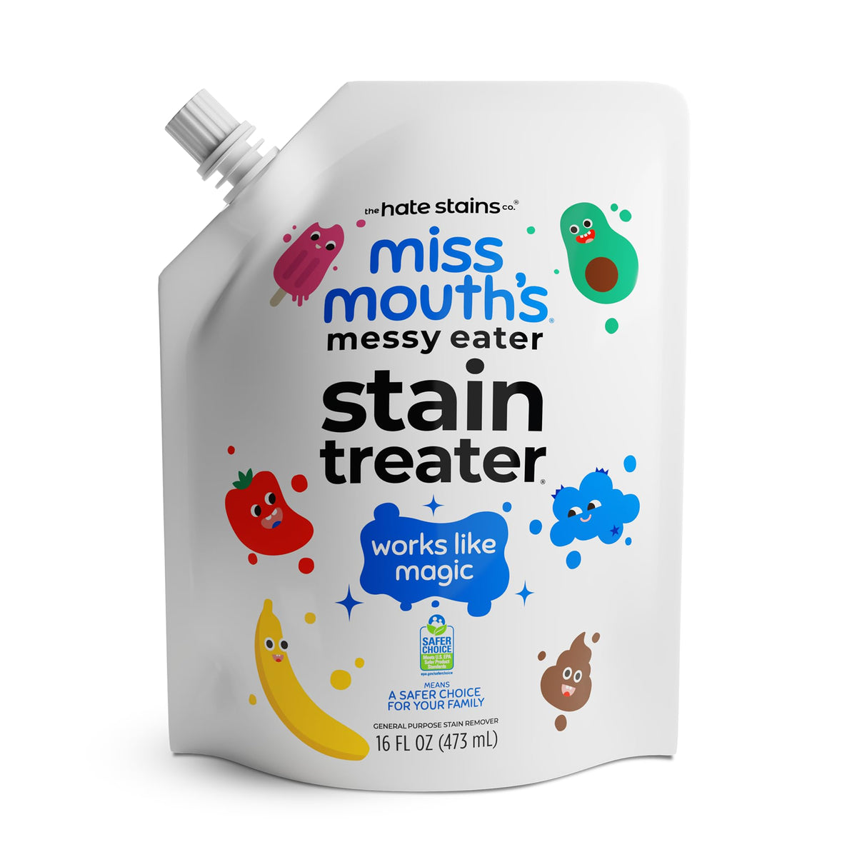 Miss Mouth's Messy Eater Refill, Laundry Stain Remover, 16 Oz Pouch