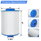 PAS40-F2M Replacement Hot Tub Spa Filter Compatible with Unicel 6CH-352, Filbur FC-0312, Artesian Spas 06-0014-12, Baleen AK-90131, Darlly 60354, SD-01441, Master Spas PMA-R1 Filters, 40 sqft, 2 Pack